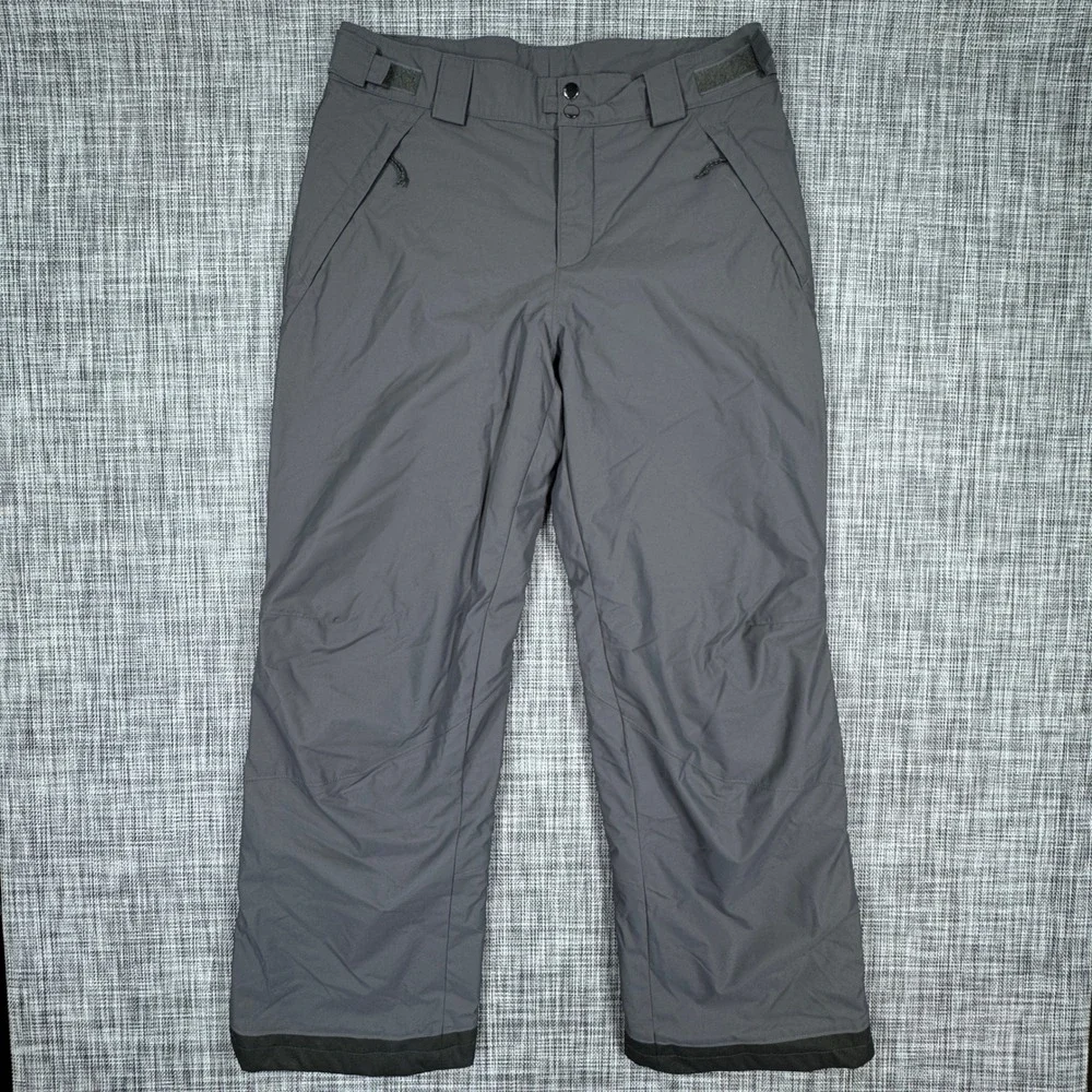 Columbia Arctic Trip Snow Pants Mens Medium Gray Omni Heat Insulated Ski Nylon